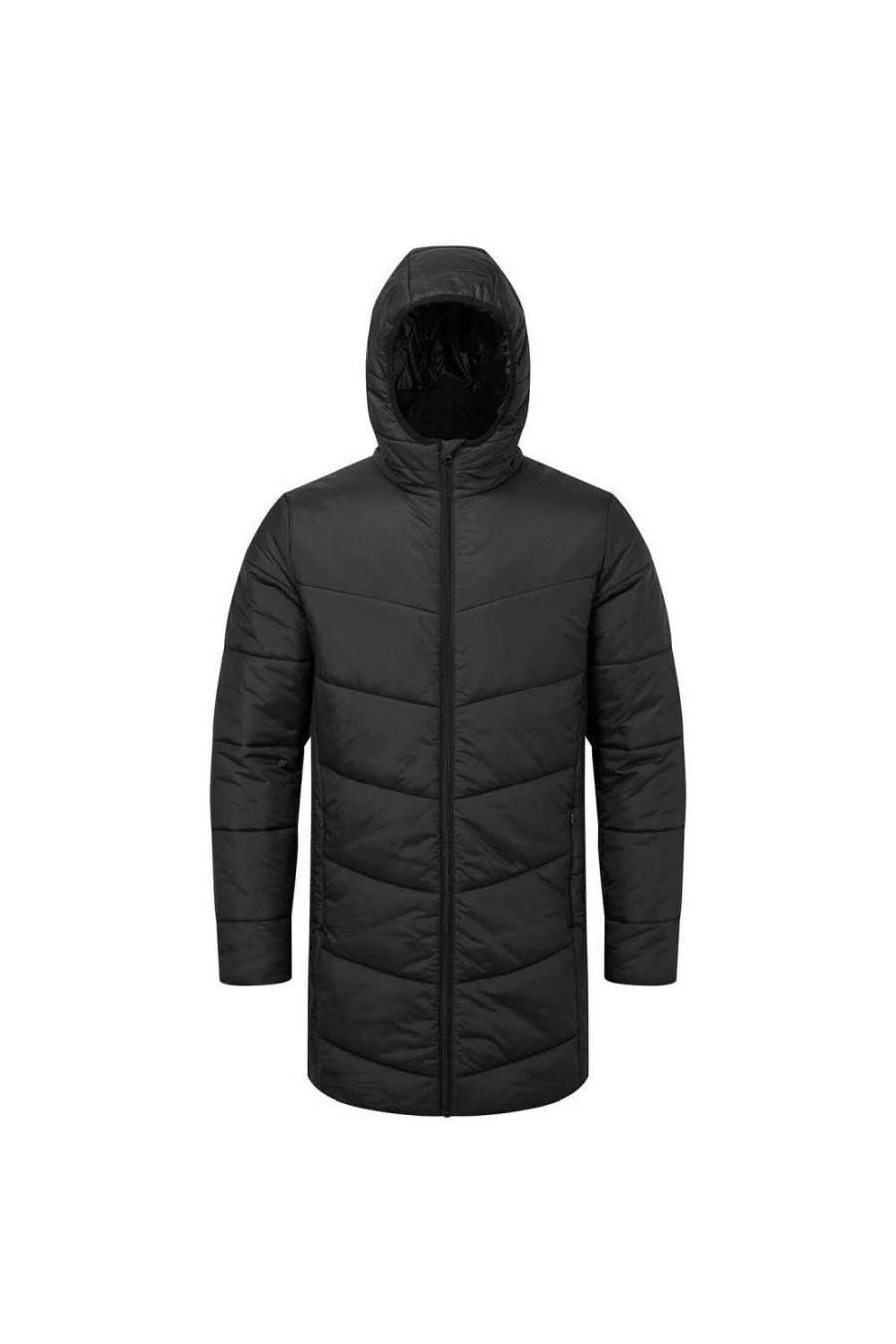 Coats, Jackets & Blazers * | Tridri Mens Microlight Longline Padded Jacket ( ) Black