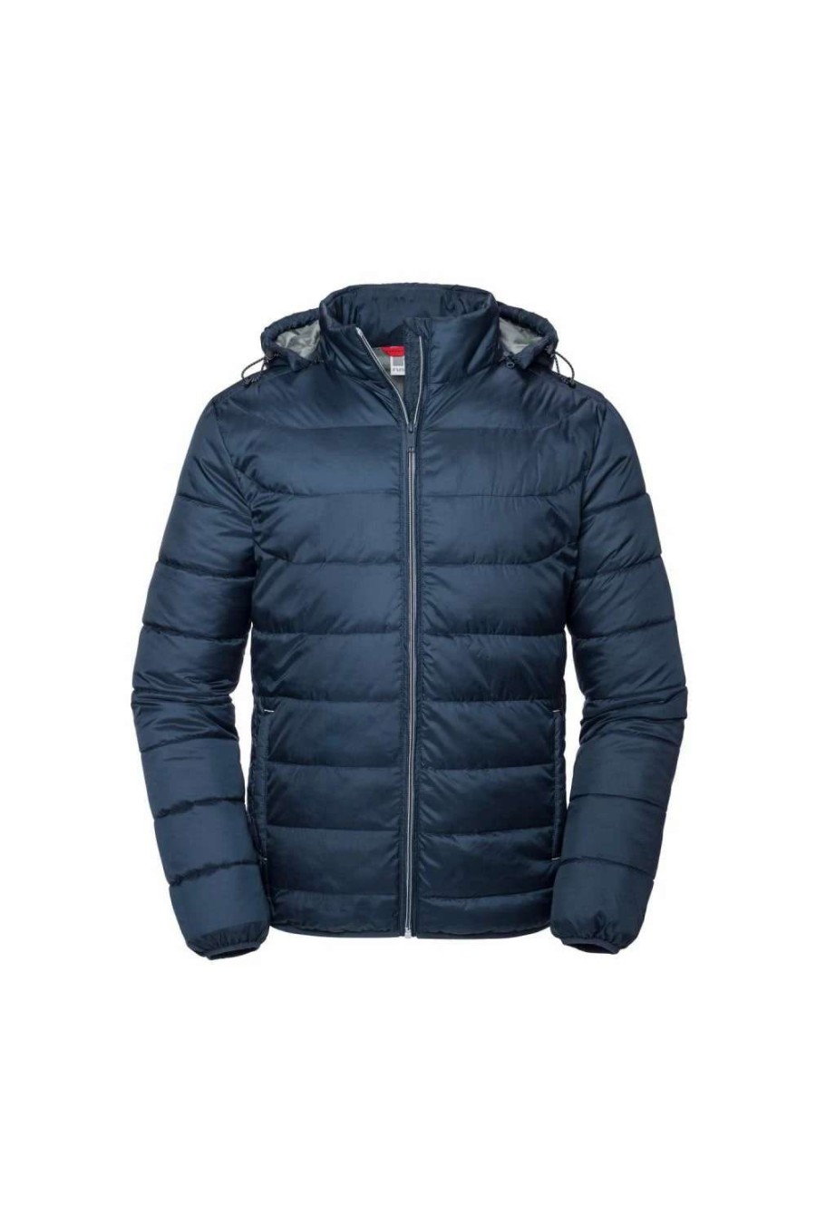 Coats, Jackets & Blazers * | Russell Adults Unisex Hooded Nano Jacket ( ) French Navy