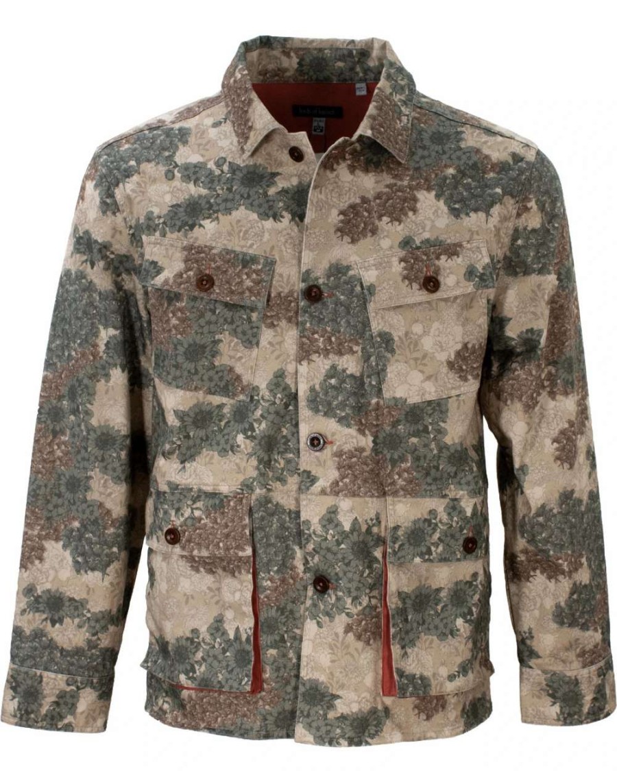 Coats, Jackets & Blazers * | Lords Of Harlech Of Harlech Joe Military Jacket Garden Camo Khaki