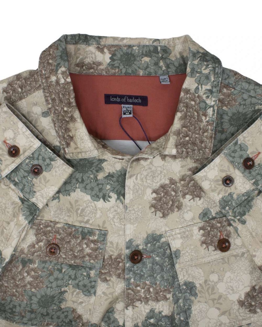 Coats, Jackets & Blazers * | Lords Of Harlech Of Harlech Joe Military Jacket Garden Camo Khaki