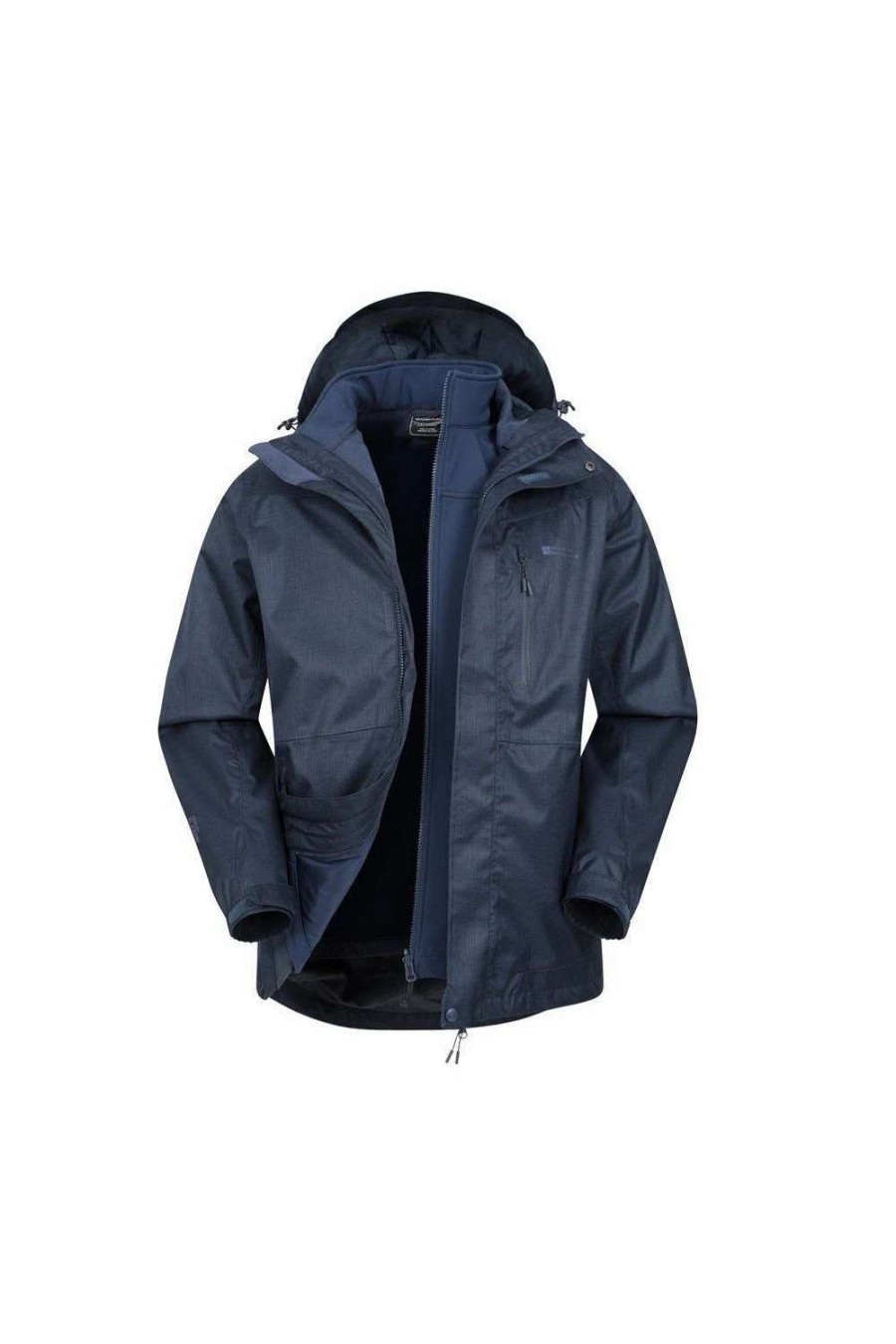 Coats, Jackets & Blazers * | Mountain Warehouse Bracken Melange 3 In 1 Jacket Blue