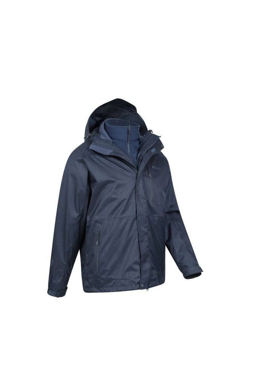 Coats, Jackets & Blazers * | Mountain Warehouse Bracken Melange 3 In 1 Jacket Blue