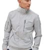 Coats, Jackets & Blazers * | Regatta Mens Feelding Linear Waterproof Bomber Jacket Silver Grey