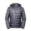 Coats, Jackets & Blazers * | Russell Adults Unisex Hooded Nano Jacket ( ) Iron Gray