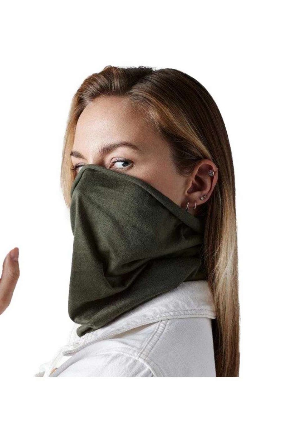 Masks * | Beechfield Morf Recycled Snood ( ) Military Green