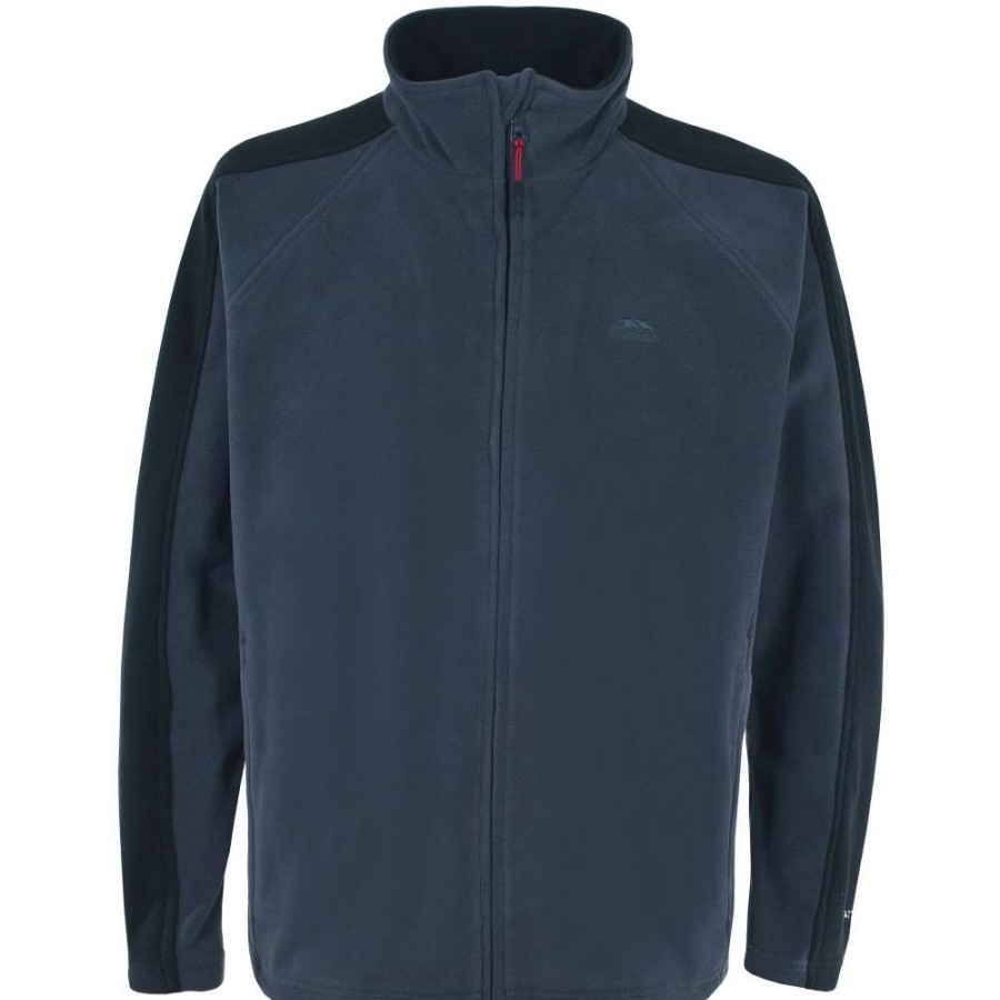 Coats, Jackets & Blazers * | Trespass Mens Acres Full Zip Fleece Jacket Navy Tone