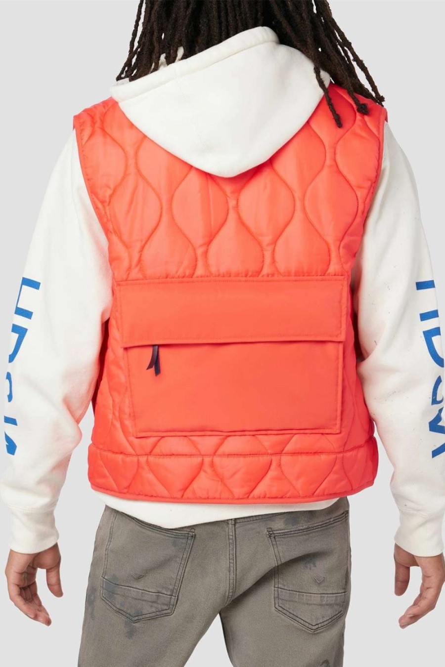 Coats, Jackets & Blazers * | Hudson Jeans Onion Quilted Vest Army Orange