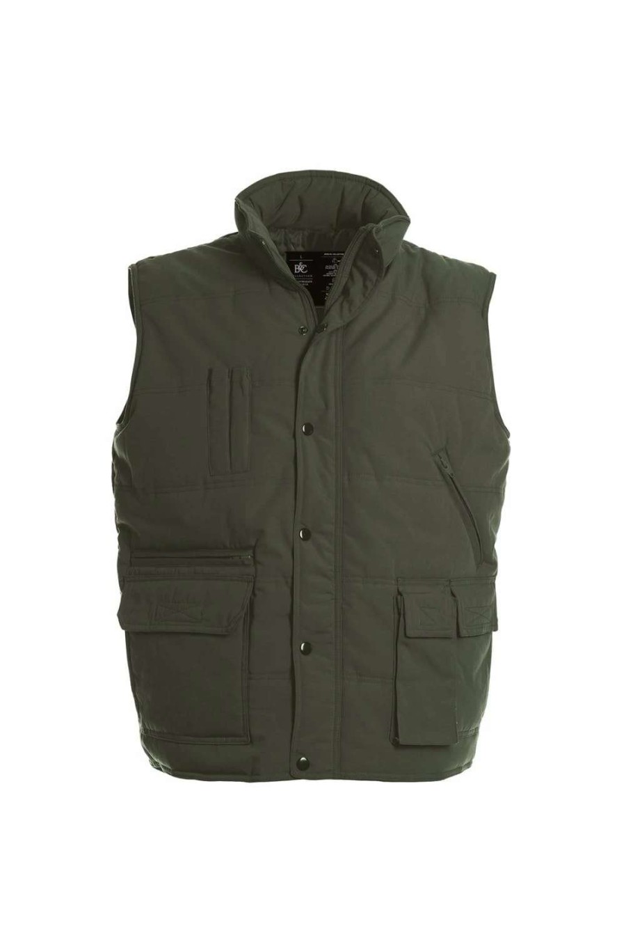 Coats, Jackets & Blazers * | B&C B&C Mens Explorer Full Zip Water Repellent Bodywarmer/Gilet ( ) Olive