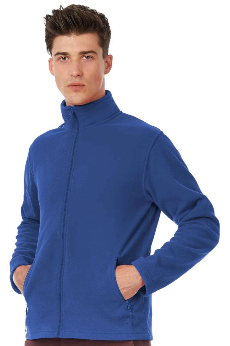 Coats, Jackets & Blazers * | B&C B&C Collection Mens Id 501 Microfleece Jacket ( ) Royal Blue