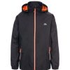 Coats, Jackets & Blazers * | Trespass Mens Briar Waterproof Jacket Black