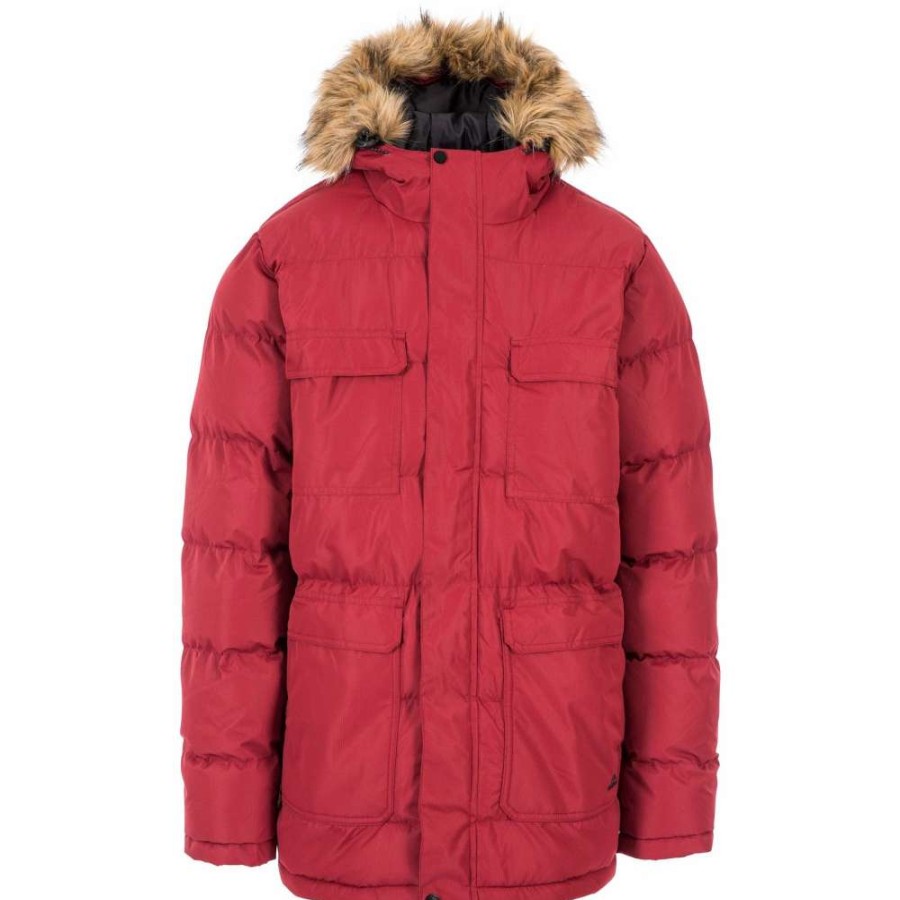 Coats, Jackets & Blazers * | Trespass Mens Baldwin Padded Waterproof Jacket ( ) Merlot