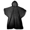 Coats, Jackets & Blazers * | Universal Textiles Hooded Plastic Reusable Poncho ( ) Black