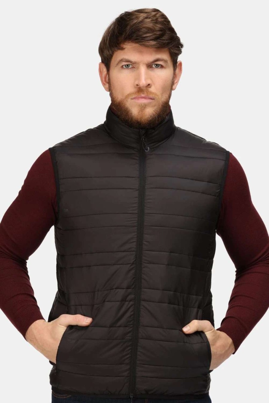 Coats, Jackets & Blazers * | Regatta Mens Fire Down Padded Bodywarmer ( ) Black