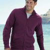 Coats, Jackets & Blazers * | Fruit Of The Loom Of The Loom Mens Lightweight Full Zip Sweatshirt Jacket Burgundy