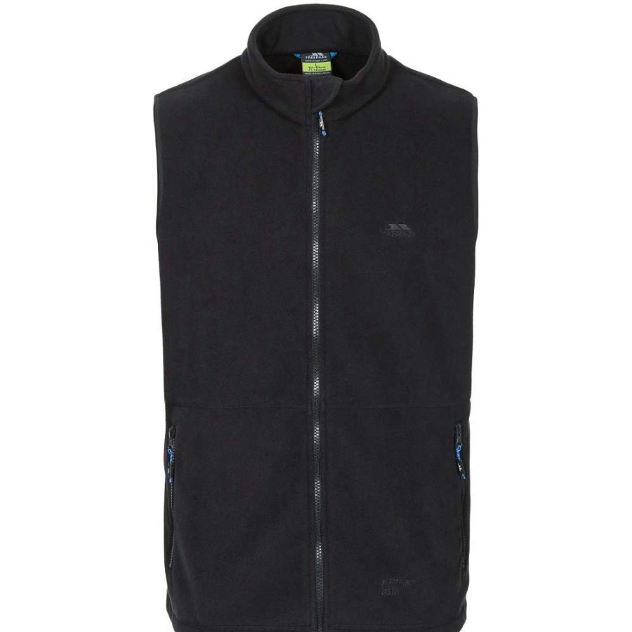 Coats, Jackets & Blazers * | Trespass Mens Othos Ii Full Zip Fleece Gilet ( ) Black